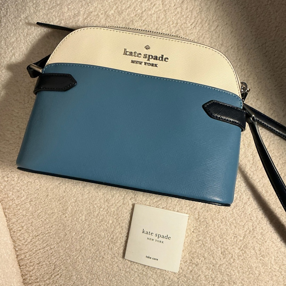 Kate Spade Two-Tone Blue and White Crossbody Bag